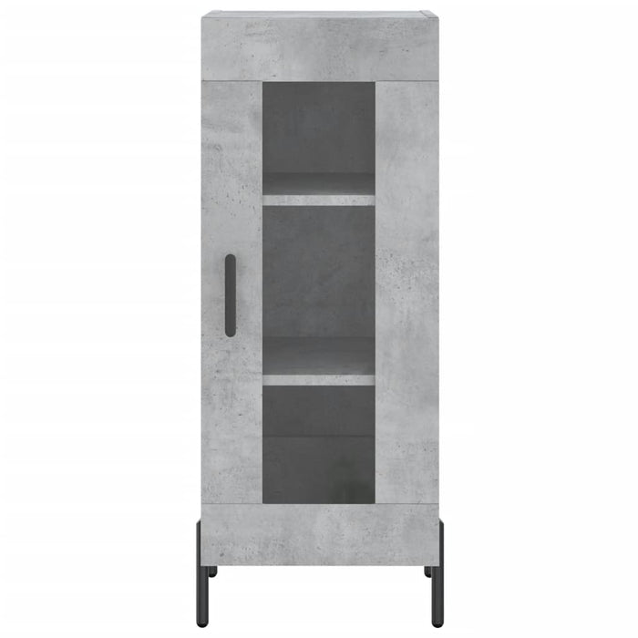 Credenza Grigio Cemento 34,5x34x90 cm in Legno Multistrato 828808