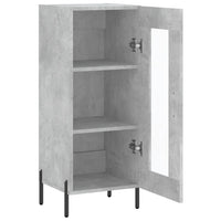 Credenza Grigio Cemento 34,5x34x90 cm in Legno Multistrato 828808
