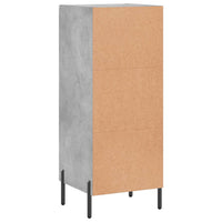 Credenza Grigio Cemento 34,5x34x90 cm in Legno Multistrato 828808