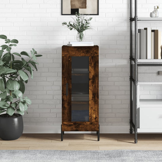 Credenza-Buffet-Armadio da cucina Rovere Fumo 34,5x34x90 cm in Legno Multistrato 436456