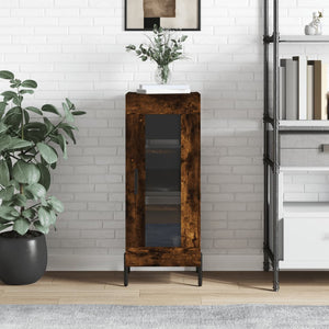 Credenza Rovere Fumo 34,5x34x90 cm in Legno Multistrato 828809