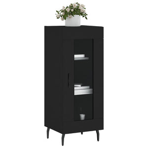 Credenza-Buffet-Armadio da cucina Nero 34,5x34x90 cm in Legno Multistrato 644463