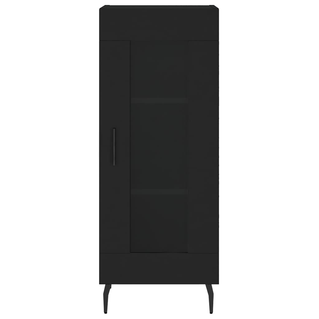 Credenza-Buffet-Armadio da cucina Nero 34,5x34x90 cm in Legno Multistrato 644463