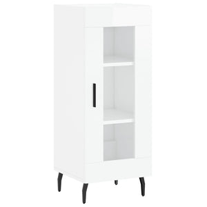 Credenza Bianco Lucido 34,5x34x90 cm in Legno Multistrato 828814