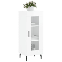 Credenza Bianco Lucido 34,5x34x90 cm in Legno Multistrato 828814