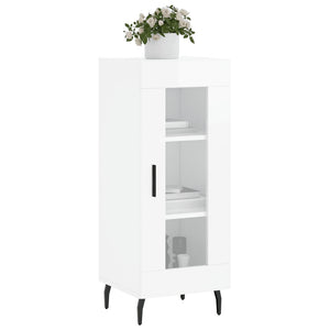 Credenza Bianco Lucido 34,5x34x90 cm in Legno Multistrato 828814