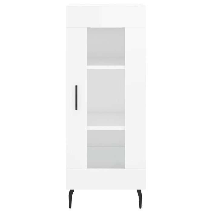 Credenza Bianco Lucido 34,5x34x90 cm in Legno Multistrato 828814