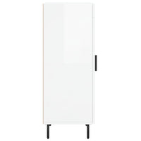 Credenza Bianco Lucido 34,5x34x90 cm in Legno Multistrato 828814