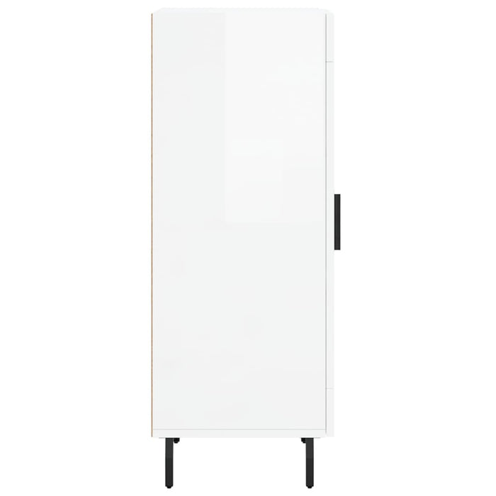 Credenza Bianco Lucido 34,5x34x90 cm in Legno Multistrato 828814