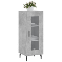Credenza Grigio Cemento 34,5x34x90 cm in Legno Multistrato 828816
