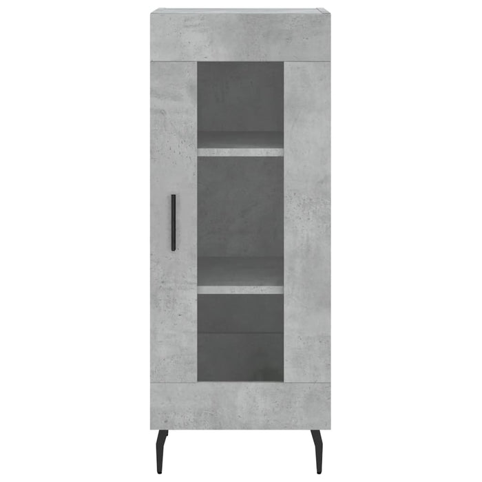 Credenza Grigio Cemento 34,5x34x90 cm in Legno Multistrato 828816