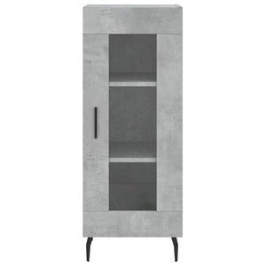 Credenza Grigio Cemento 34,5x34x90 cm in Legno Multistrato 828816