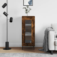 Credenza Rovere Fumo 34,5x34x90 cm in Legno Multistrato 828817