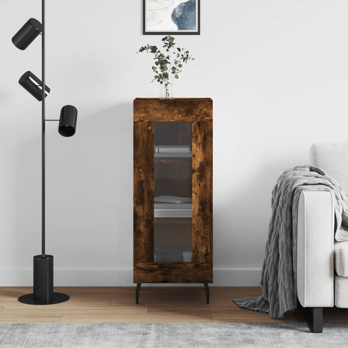 Credenza Rovere Fumo 34,5x34x90 cm in Legno Multistrato 828817