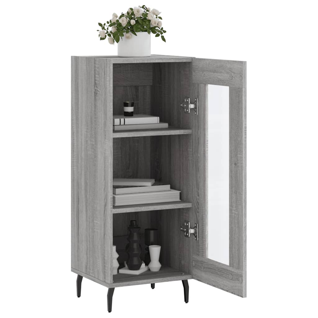 Credenza Grigio Sonoma 34,5x34x90 cm in Legno Multistrato 828818