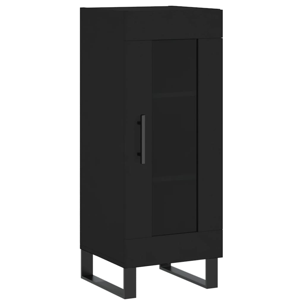 Credenza Nero 34,5x34x90 cm in Legno Multistrato 828821