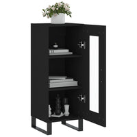 Credenza Nero 34,5x34x90 cm in Legno Multistrato 828821