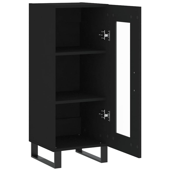 Credenza Nero 34,5x34x90 cm in Legno Multistrato 828821