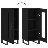 Credenza Nero 34,5x34x90 cm in Legno Multistrato 828821