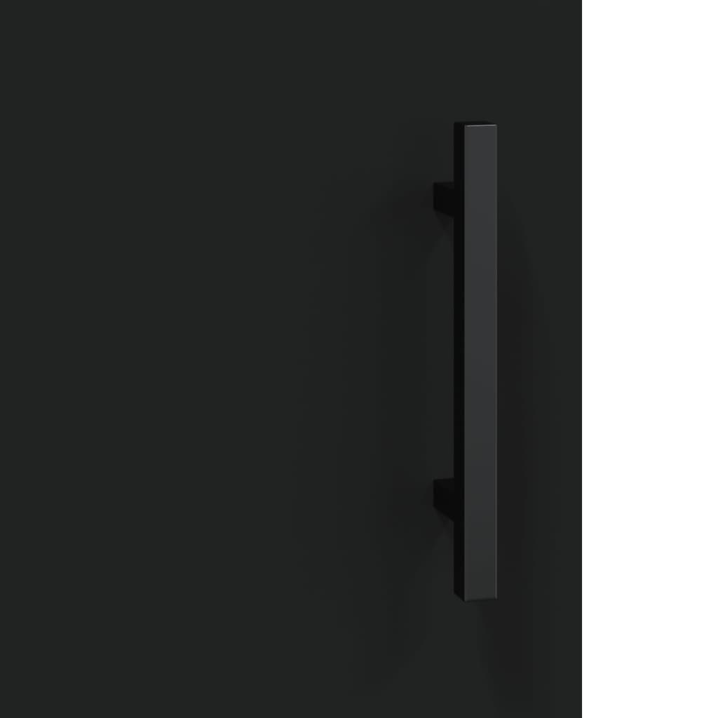 Credenza Nero 34,5x34x90 cm in Legno Multistrato 828821