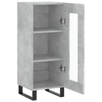 Credenza Grigio Cemento 34,5x34x90 cm in Legno Multistrato 828824