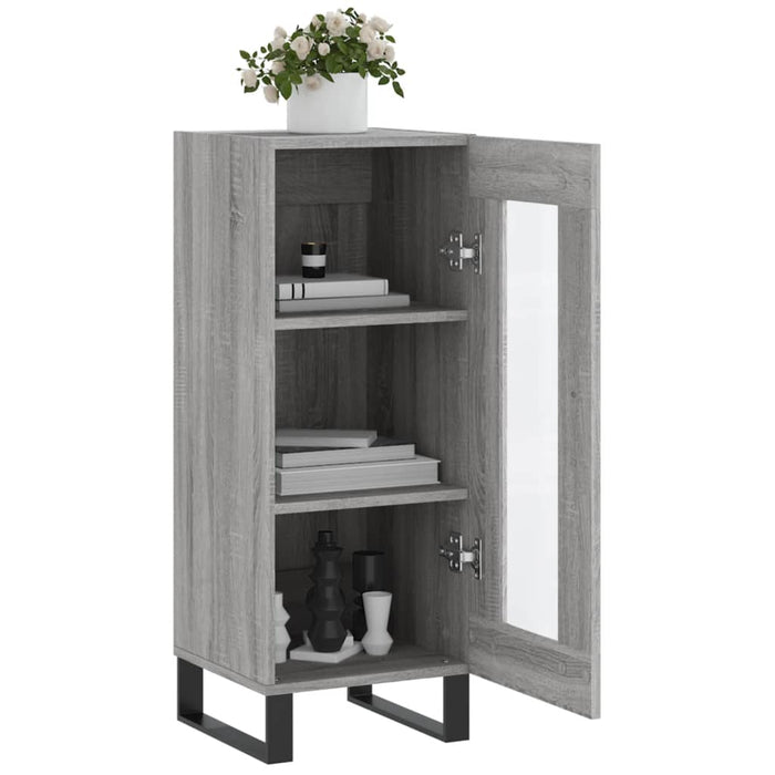 Credenza Grigio Sonoma 34,5x34x90 cm in Legno Multistrato 828826