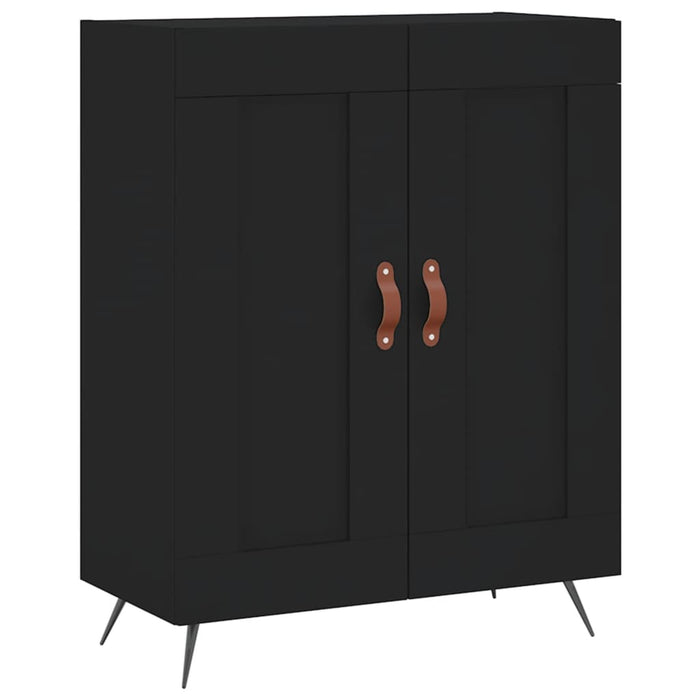 Credenza Nera 69,5x34x90 cm in Legno Multistrato 830165