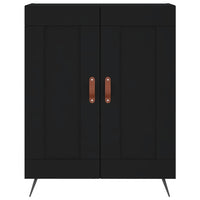 Credenza Nera 69,5x34x90 cm in Legno Multistrato 830165