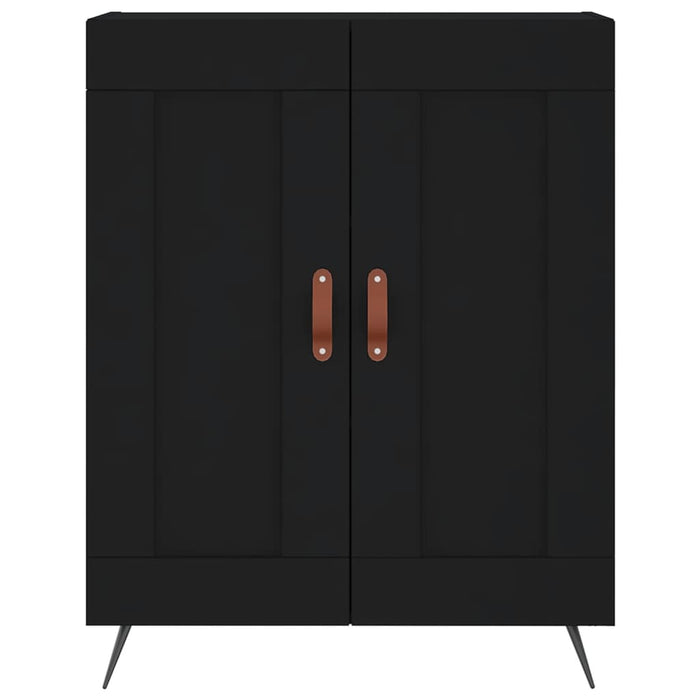 Credenza Nera 69,5x34x90 cm in Legno Multistrato 830165