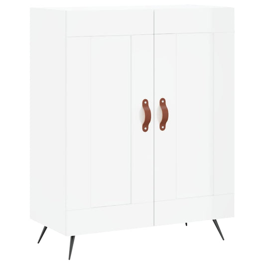 Credenza-Buffet-Armadio da cucina 69,5x34x90 cm in Legno Multistrato Bianco Lucido 231183
