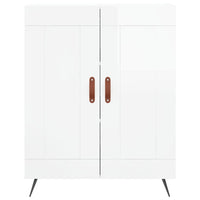 Credenza-Buffet-Armadio da cucina 69,5x34x90 cm in Legno Multistrato Bianco Lucido 231183