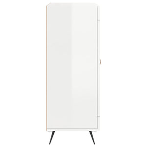Credenza-Buffet-Armadio da cucina 69,5x34x90 cm in Legno Multistrato Bianco Lucido 231183