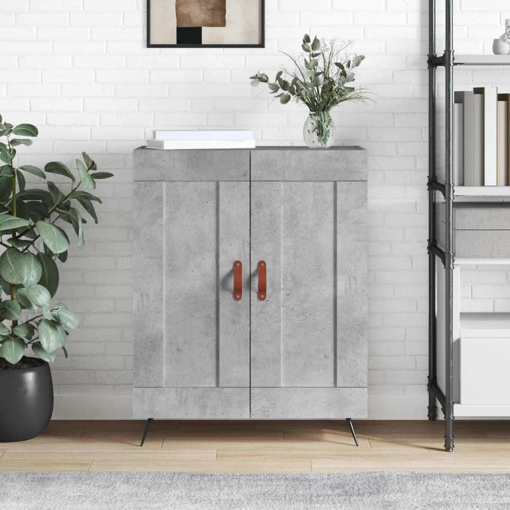 Credenza Grigio Cemento 69,5x34x90 cm in Legno Multistrato 830168