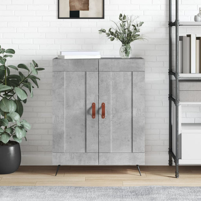 Credenza Grigio Cemento 69,5x34x90 cm in Legno Multistrato 830168