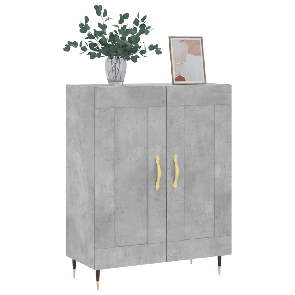Credenza Grigio Cemento 69,5x34x90 cm in Legno Multistrato 830176