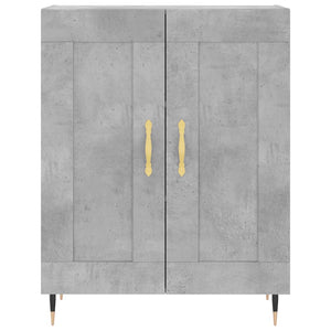 Credenza Grigio Cemento 69,5x34x90 cm in Legno Multistrato 830176