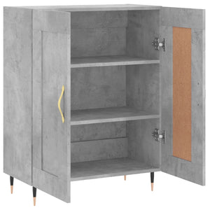 Credenza Grigio Cemento 69,5x34x90 cm in Legno Multistrato 830176