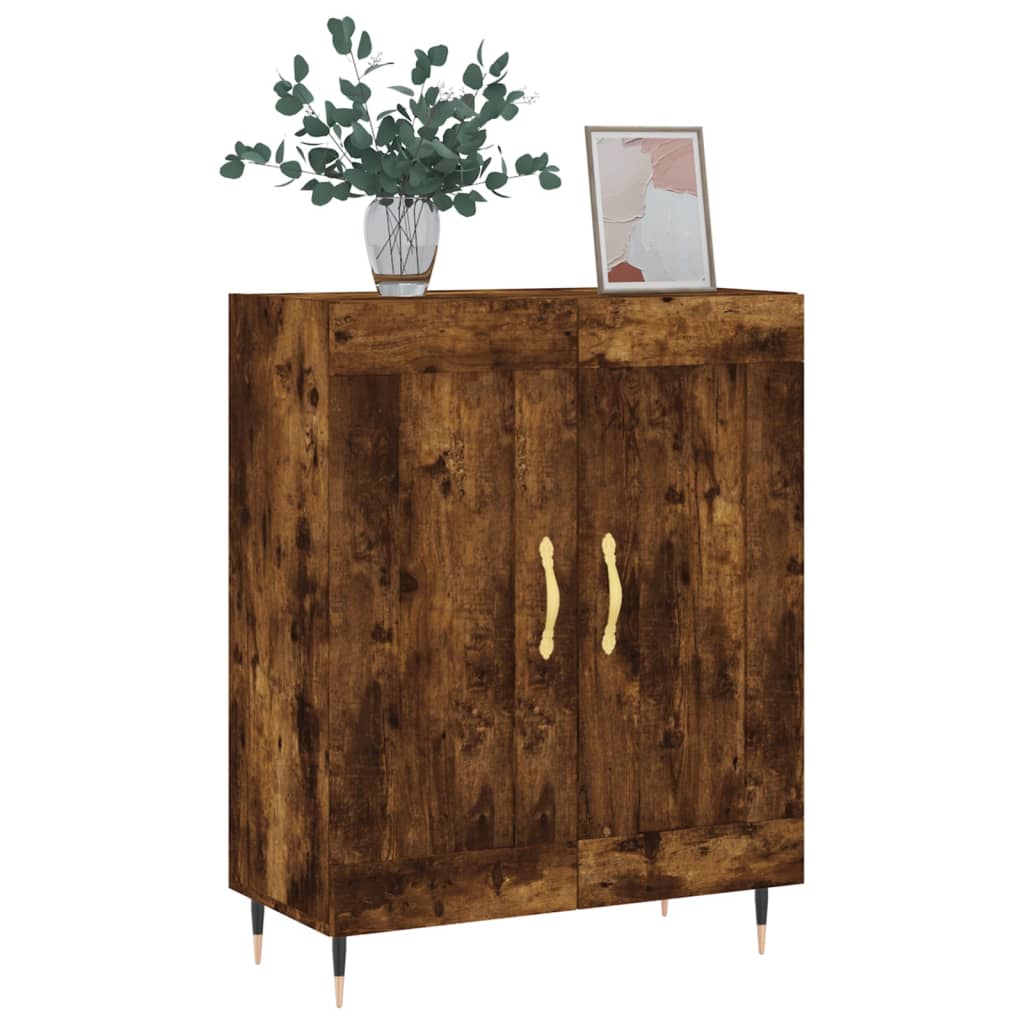 vidaXL Credenza Rovere Fumo 69,5x34x90 cm in Legno Multistrato