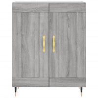 Credenza cassettiera mobile contenitore organizer cucina soggiorno salotto sonoma 695 x 34 x 90 cm legno ingegnerizzato grigio 02_0036442
