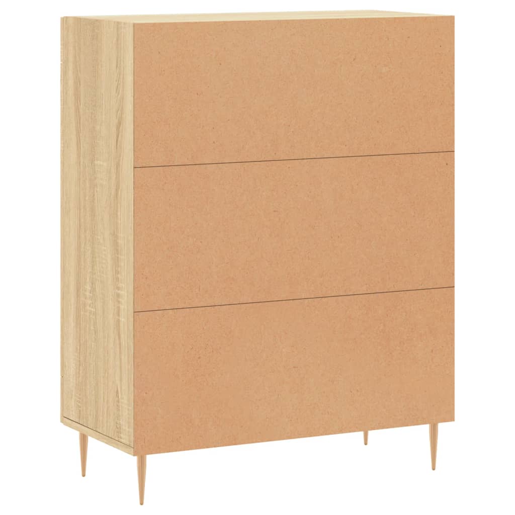 Credenza cassettiera mobile contenitore organizer cucina soggiorno salotto sonoma 695 x 34 x 90 cm legno ingegnerizzato marrone 02_0031684