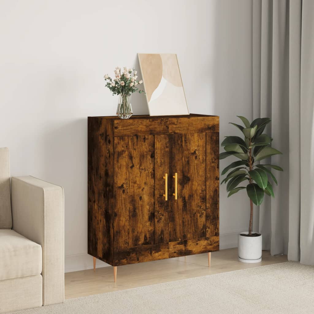 Credenza Rovere Fumo 69,5x34x90 cm in Legno Multistrato 830185