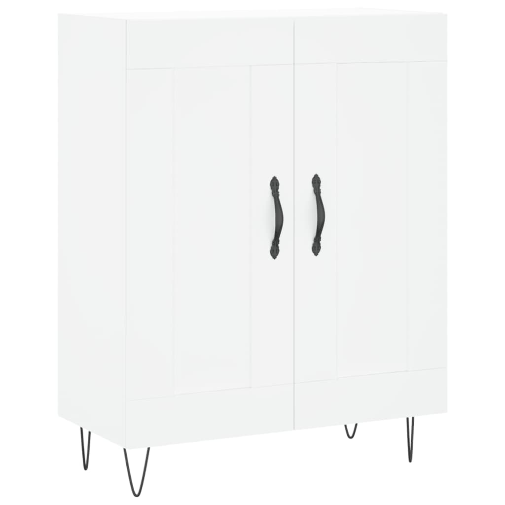 Credenza-Buffet-Armadio da cucina Bianca 69,5x34x90 cm in Legno Multistrato 731643