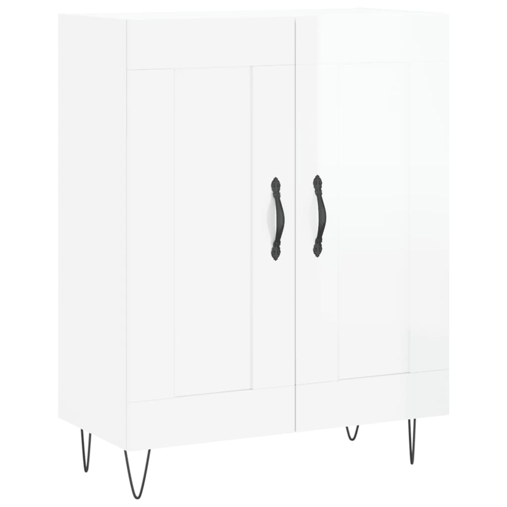 Credenza 69,5x34x90 cm in Legno Multistrato Bianco Lucido 830190
