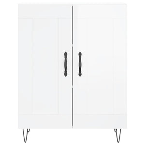 Credenza 69,5x34x90 cm in Legno Multistrato Bianco Lucido 830190
