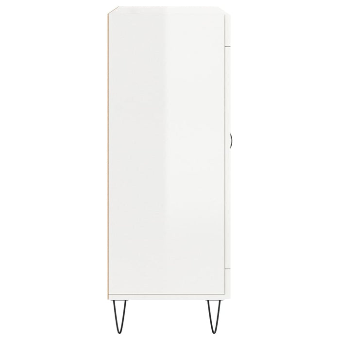 Credenza 69,5x34x90 cm in Legno Multistrato Bianco Lucido 830190