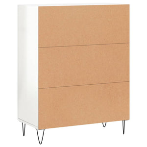 Credenza 69,5x34x90 cm in Legno Multistrato Bianco Lucido 830190