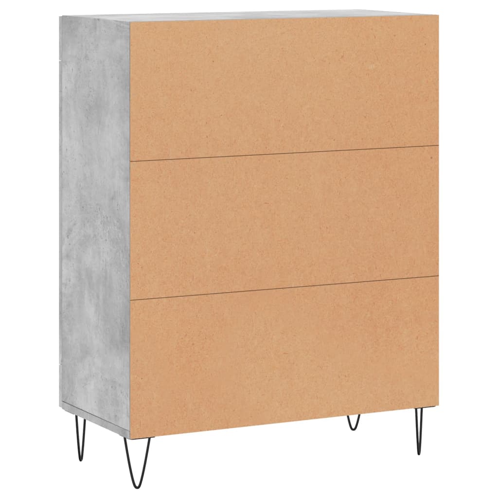 Credenza-Buffet-Armadio da cucina Grigio Cemento 69,5x34x90 cm in Legno Multistrato 799443