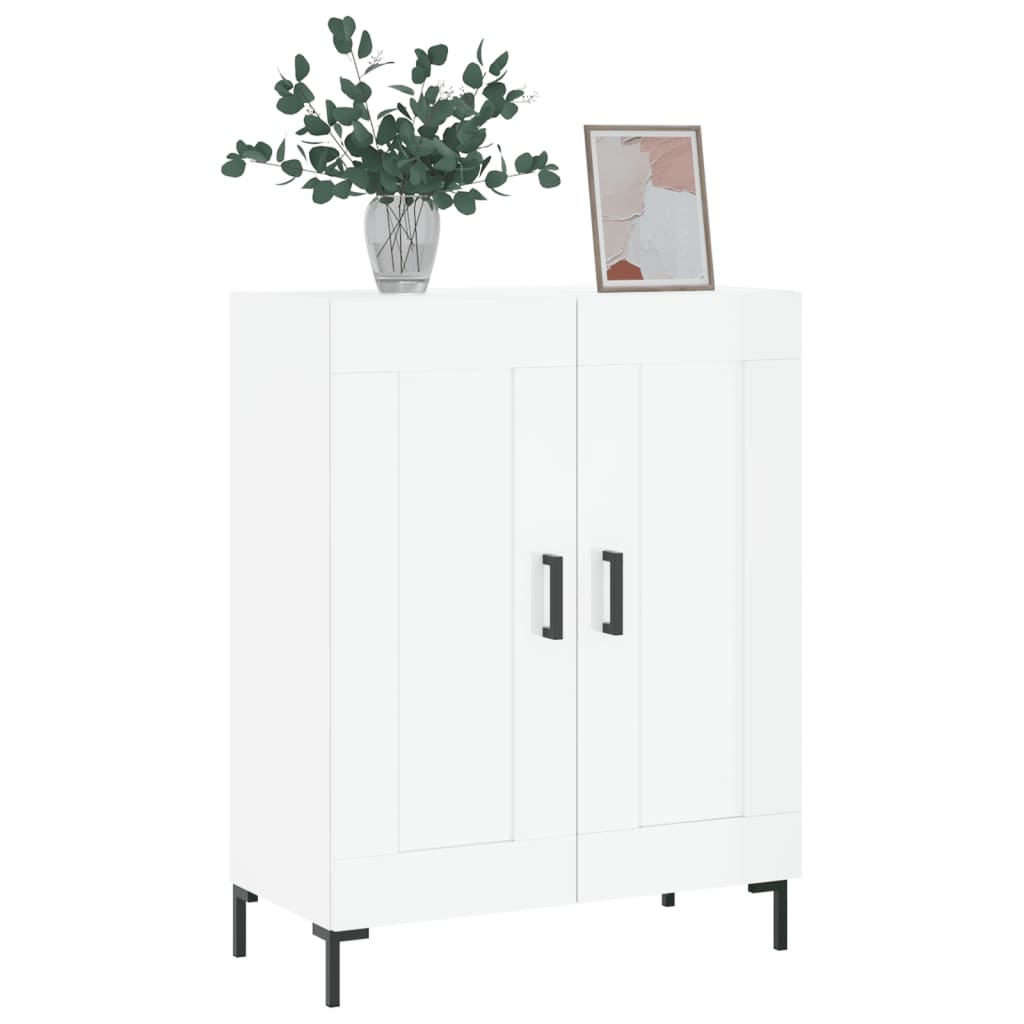 Credenza 69,5x34x90 cm in Legno Multistrato Bianco Lucido 830198