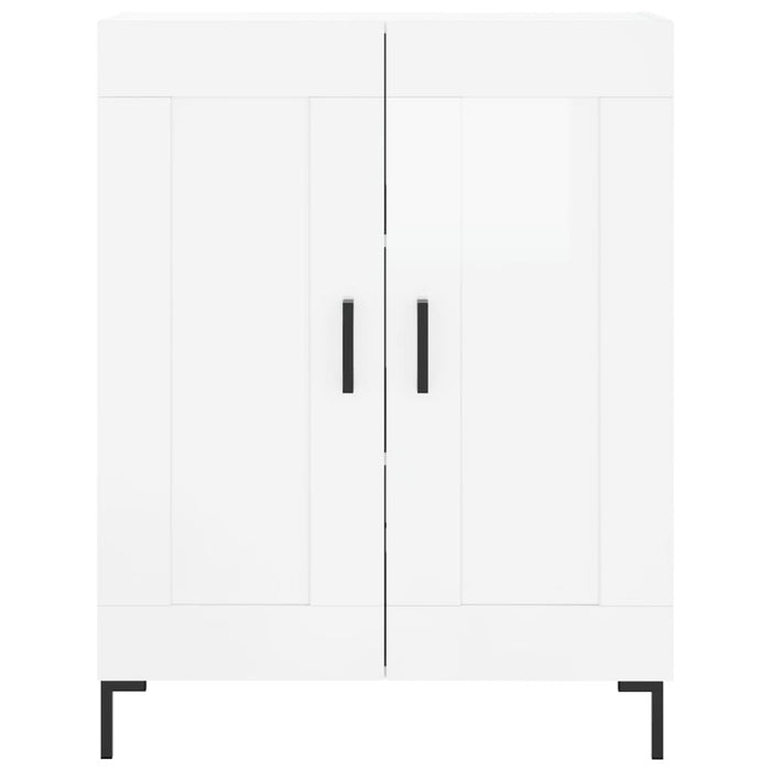 Credenza 69,5x34x90 cm in Legno Multistrato Bianco Lucido 830198