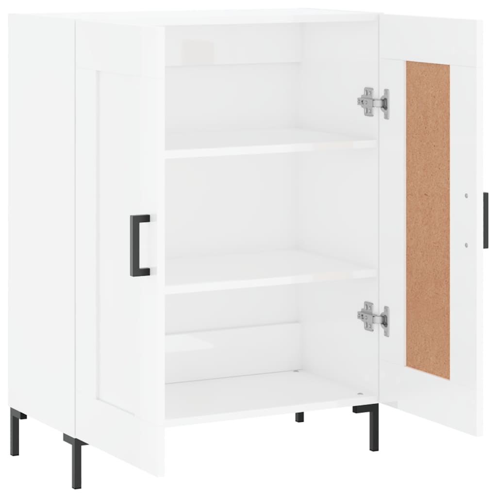 Credenza 69,5x34x90 cm in Legno Multistrato Bianco Lucido 830198